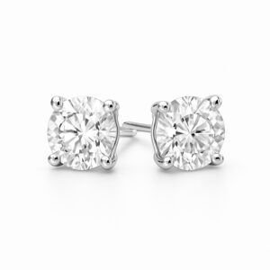 Diamond earrings Scottsdale jewelry set in platinum with brilliant stones