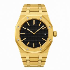 Luxury watch showroom featuring elegant timepiece